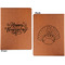 Thanksgiving Cognac Leatherette Portfolios with Notepad - Small - Double Sided- Apvl