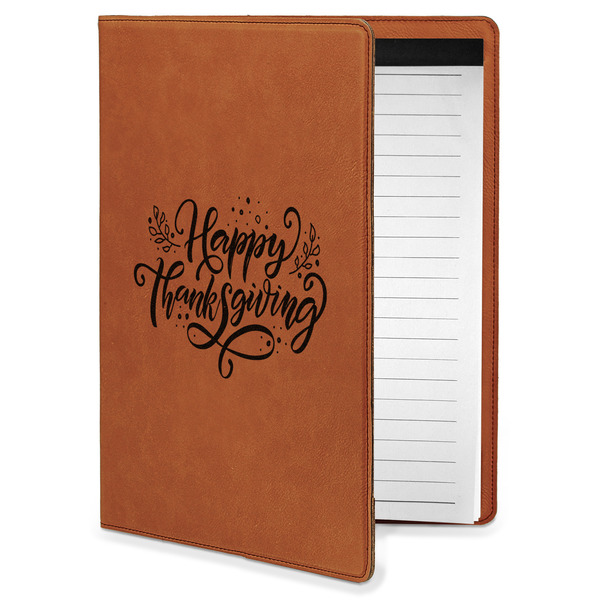 Custom Thanksgiving Leatherette Portfolio with Notepad - Small - Single Sided