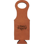 Thanksgiving Leatherette Wine Tote - Double Sided