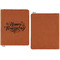 Thanksgiving Cognac Leatherette Zipper Portfolios with Notepad - Single Sided - Apvl