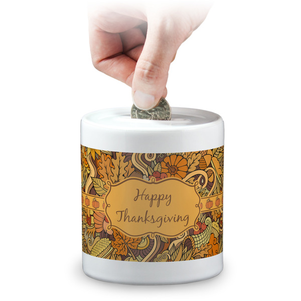 Custom Thanksgiving Coin Bank (Personalized)