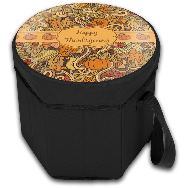 Thanksgiving Collapsible Personalized Cooler & Seat (Closed)