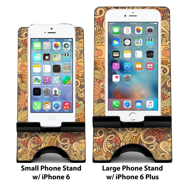 Thanksgiving Compare Phone Stand Sizes - with iPhones