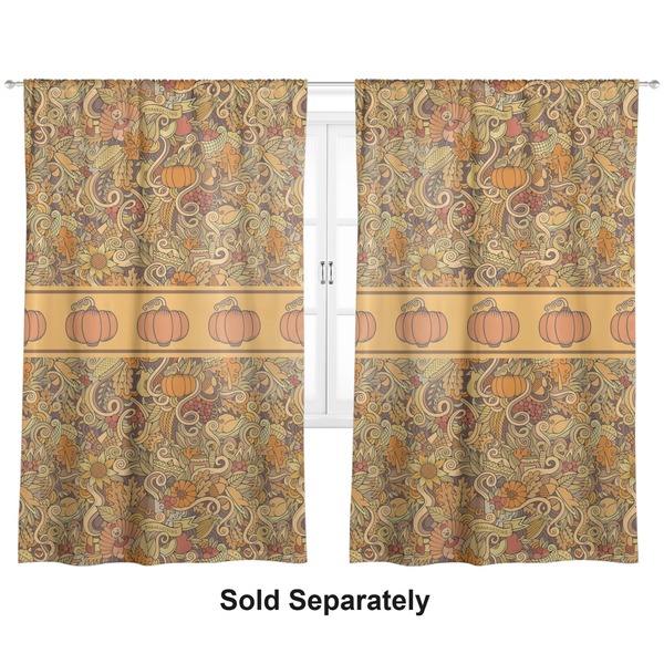 Custom Thanksgiving Curtain Panel - Custom Size