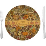 Thanksgiving Glass Lunch / Dinner Plate 10" (Personalized)
