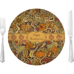 Thanksgiving 10" Glass Lunch / Dinner Plates - Single or Set (Personalized)
