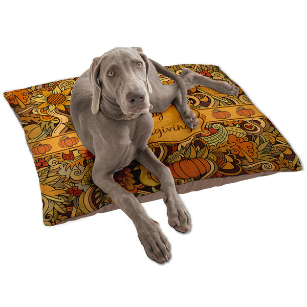 Custom Thanksgiving Dog Bed - Large
