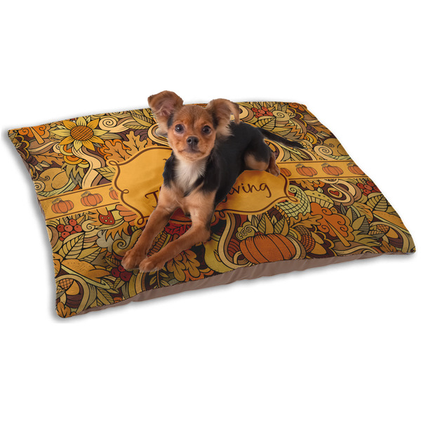 Custom Thanksgiving Dog Bed - Small