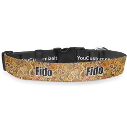 Thanksgiving Deluxe Dog Collar - Large (13" to 21") (Personalized)