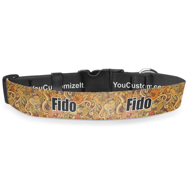 Custom Thanksgiving Deluxe Dog Collar (Personalized)