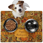 Thanksgiving Dog Food Mat - Medium