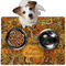 Thanksgiving Dog Food Mat - Medium LIFESTYLE