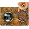 Thanksgiving Dog Food Mat - Small LIFESTYLE