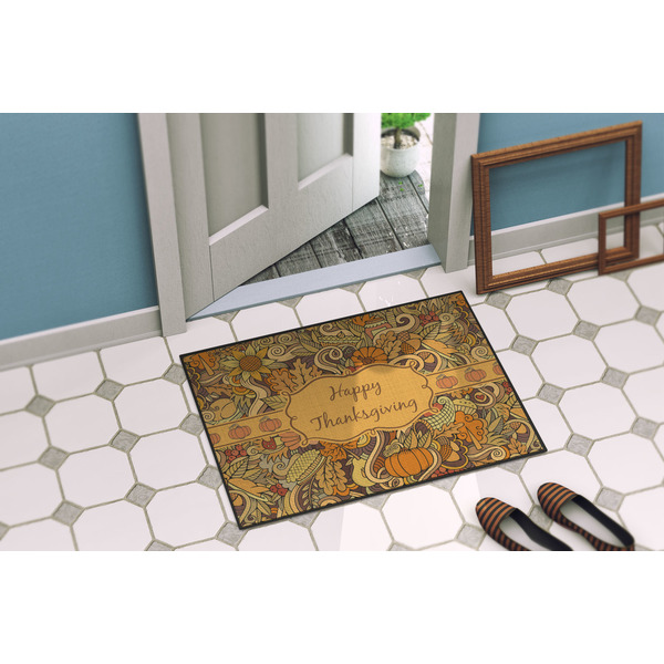 Thanksgiving Door Mat Lifestyle
