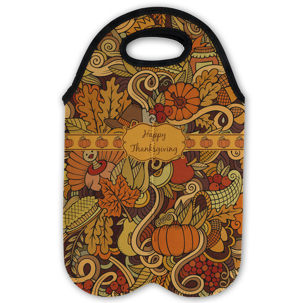 Thanksgiving Double Wine Tote - Flat (new)