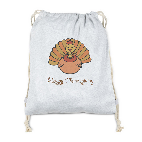 Custom Thanksgiving Drawstring Backpack - Sweatshirt Fleece - Double Sided