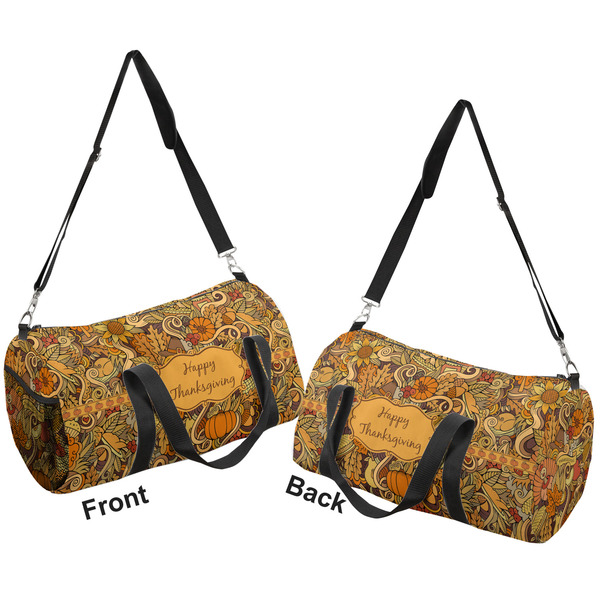 Thanksgiving Duffle bag large front and back sides