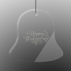 Thanksgiving Engraved Glass Ornament - Bell