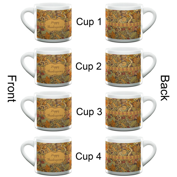 Thanksgiving Espresso Cup - 6oz (Double Shot Set of 4) APPROVAL