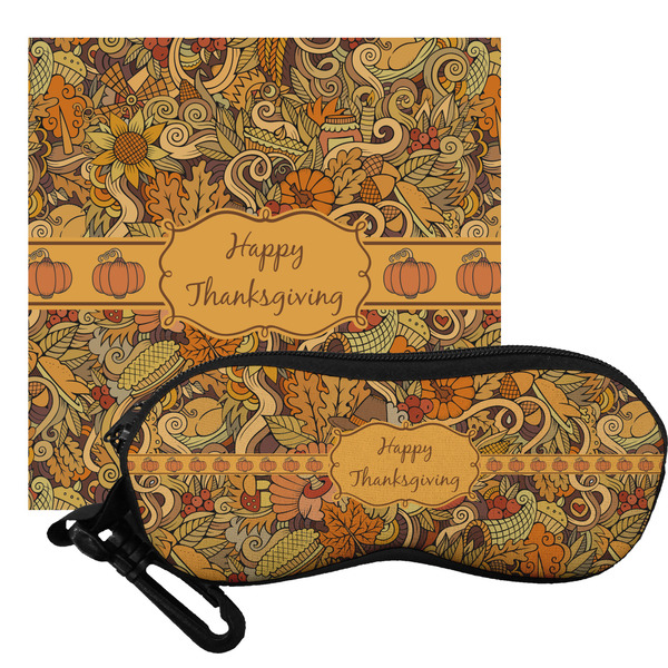 Custom Thanksgiving Eyeglass Case & Cloth (Personalized)