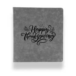 Thanksgiving Leather Binder - 1" - Grey