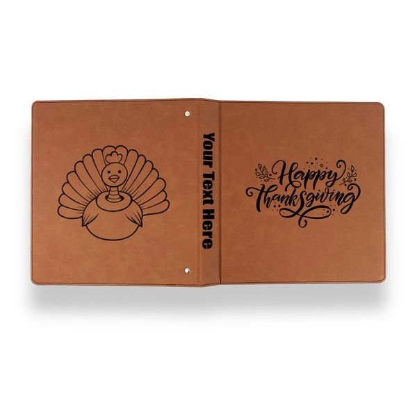Thanksgiving Leather Binder - 1" - Rawhide - Back Spine Front View