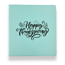 Thanksgiving Leather Binder - 1" - Teal