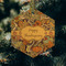Thanksgiving Frosted Glass Ornament - Hexagon (Lifestyle)