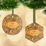 Thanksgiving Flat Glass Ornament