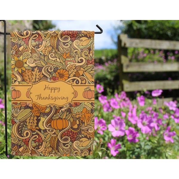 Thanksgiving Garden Flag - Outside In Flowers