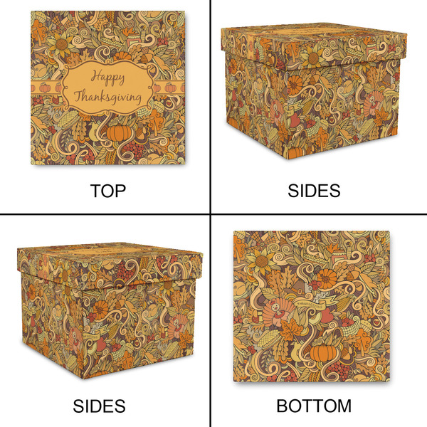 Thanksgiving Gift Boxes with Lid - Canvas Wrapped - Large - Approval