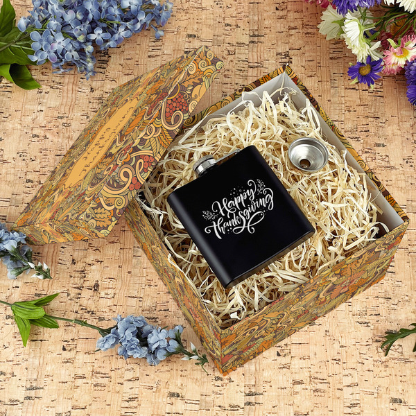 Thanksgiving Gift Boxes with Lid - Canvas Wrapped - Large - In Context