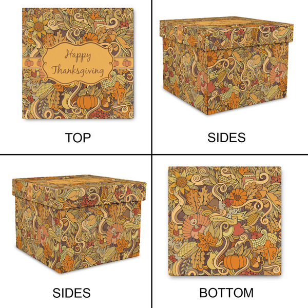 Thanksgiving Gift Boxes with Lid - Canvas Wrapped - Small - Approval