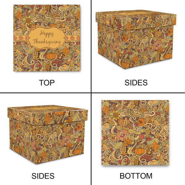 Thanksgiving Gift Boxes with Lid - Canvas Wrapped - X-Large - Approval