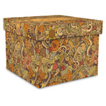 Thanksgiving Gift Box with Lid - Canvas Wrapped - XX-Large