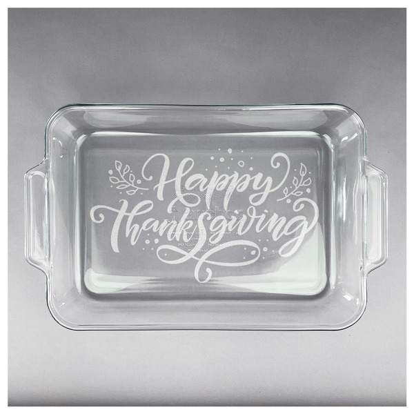 Thanksgiving Glass Baking Dish - APPROVAL (13x9)