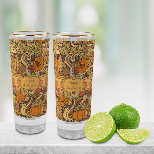 Thanksgiving Glass Shot Glass - 2 oz - LIFESTYLE