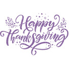 Thanksgiving Glitter Sticker Decal - Custom Sized (Personalized)