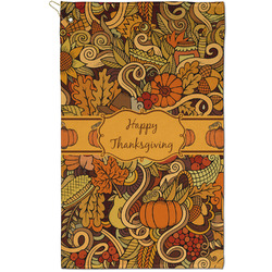 Thanksgiving Golf Towel - Poly-Cotton Blend - Small