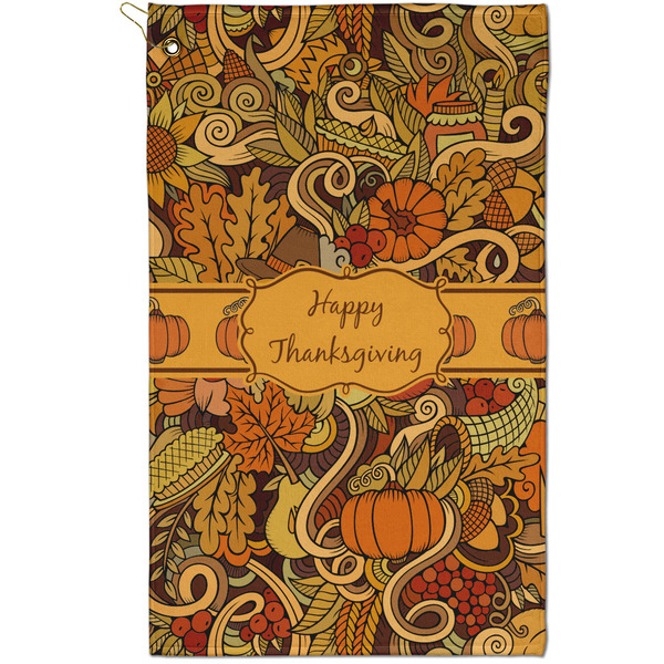 Custom Thanksgiving Golf Towel - Poly-Cotton Blend - Small