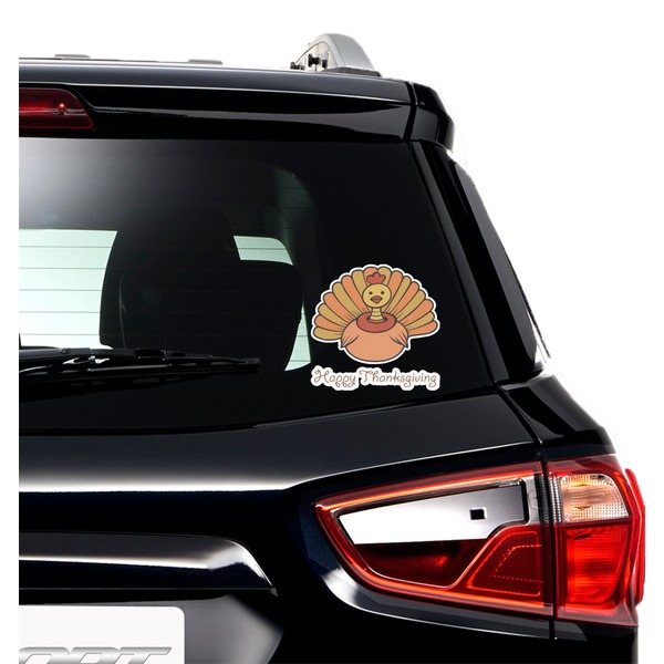 Thanksgiving Graphic Car Decal (On Car Window)