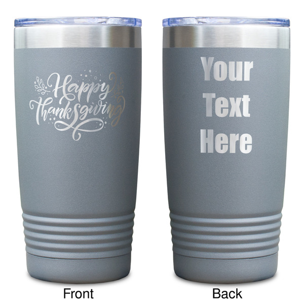 Thanksgiving Gray Polar Camel Tumbler - 20oz - Double Sided - Approval