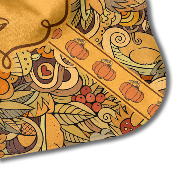 Thanksgiving Hooded Baby Towel- Detail Corner