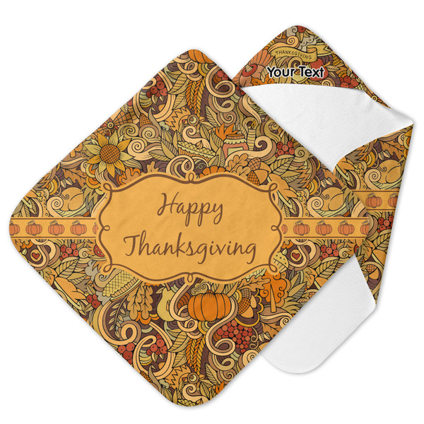 Custom Thanksgiving Hooded Baby Towel (Personalized)
