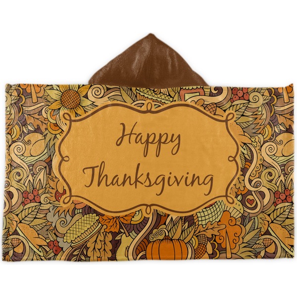 Custom Thanksgiving Kids Hooded Towel (Personalized)