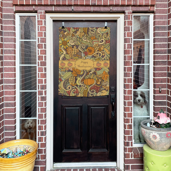 Thanksgiving House Flags - Double Sided - (Over the door) LIFESTYLE