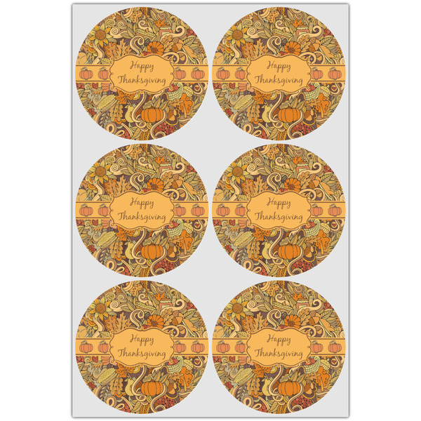 Thanksgiving Icing Circle - Large - Set of 6
