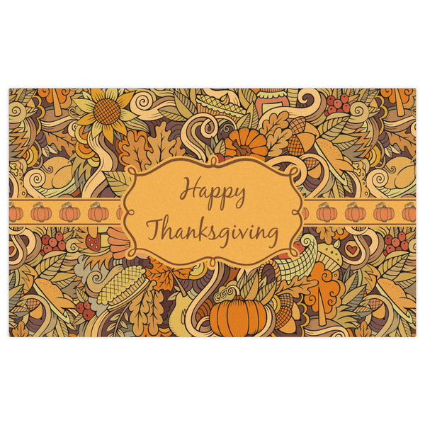 Thanksgiving Indoor / Outdoor Rug - 3'x5' - Front Flat