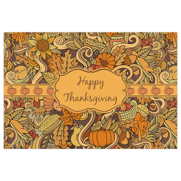 Thanksgiving Indoor / Outdoor Rug - 4'x6' - Front Flat