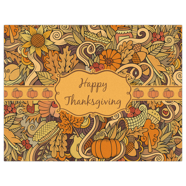 Thanksgiving Indoor / Outdoor Rug - 6'x8' - Front Flat